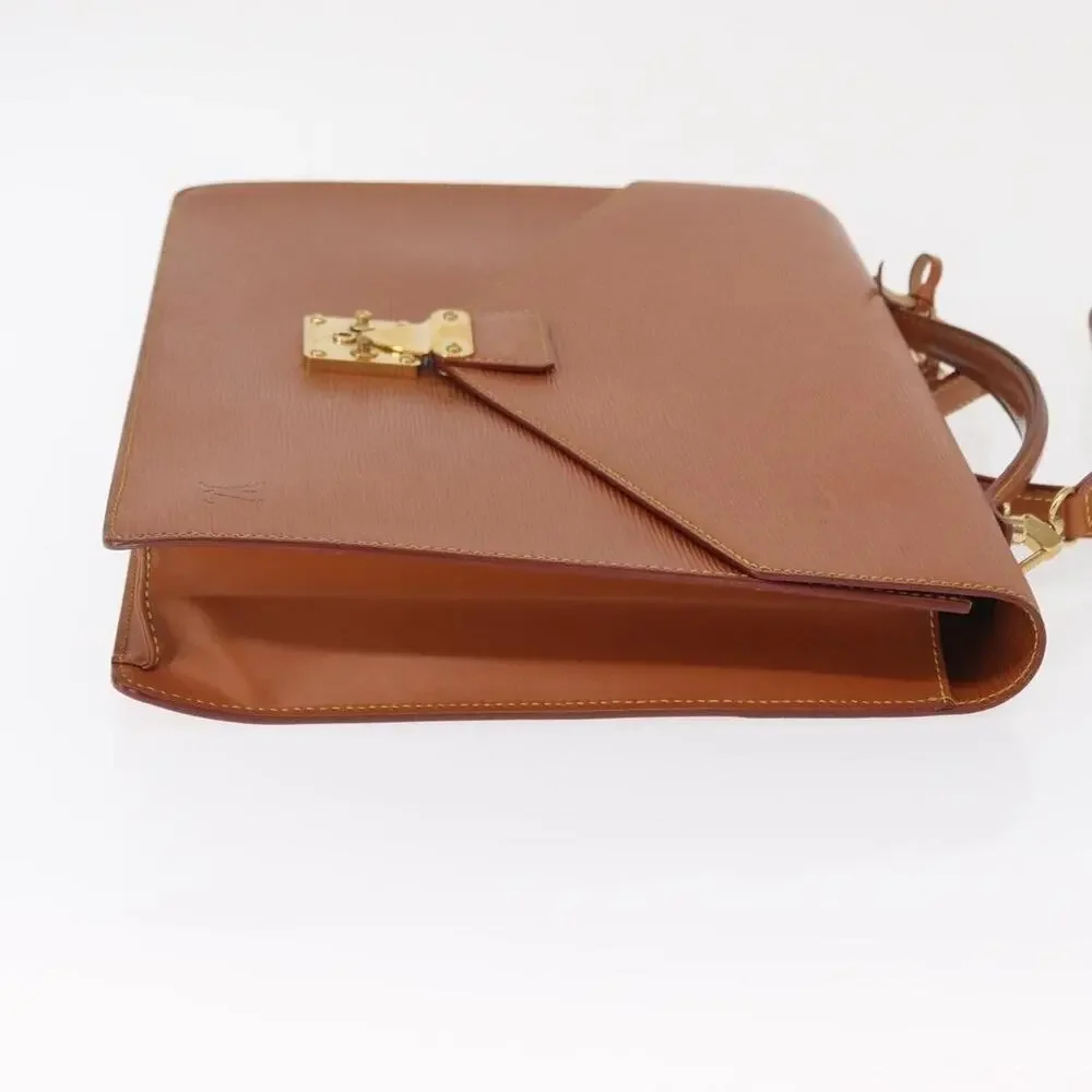 Louis Vuitton Epi Porte Documents Bandouliere Brown Briefcase